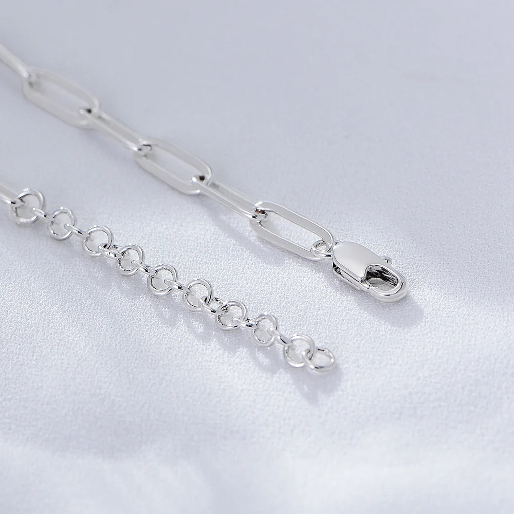 a silver chain with a clasp